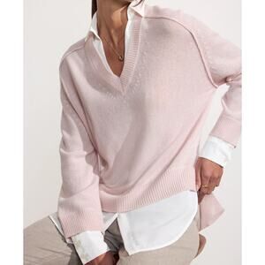 Womens Brochu Walker The Looker Layered V-Neck Pink Size S EUC!